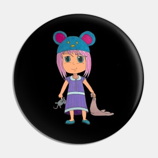 Child In Mouse Hat Pin