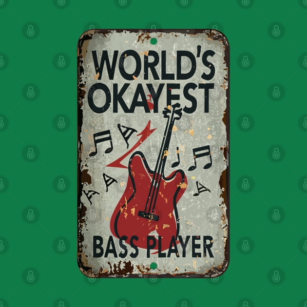 "Retro Groove: Okayest Bass Player" - Funny Musician Bass Music by stickercuffs