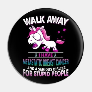 funny metastatic breast cancer grumpy unicorn Pin