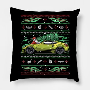 Christmas Ugly Nissan 370z z34! Great Car Guy Gift! Fairlady Z! Pillow
