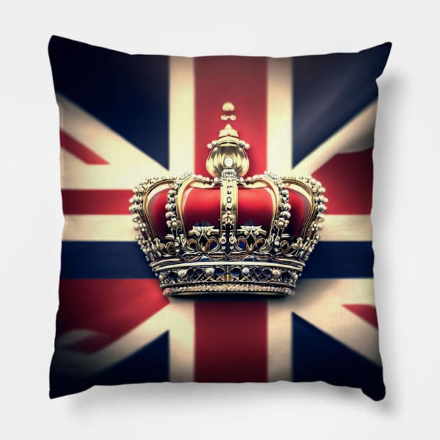 Coronation Day King Charles III 6 May 2023 Pillow by Relaxing Art Shop