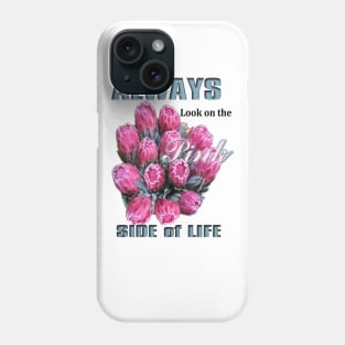 Pink Ice Protea side of Life Phone Case