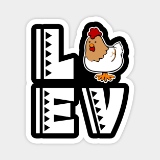 Cute love chicken t shirt funny chicken lover gifts for kids Magnet