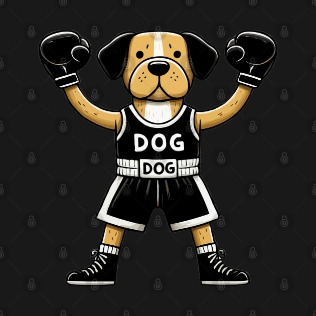 funny boxing dog boys kids by WOLVES STORE