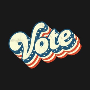 Retro Vintage Vote US Flag T-Shirt