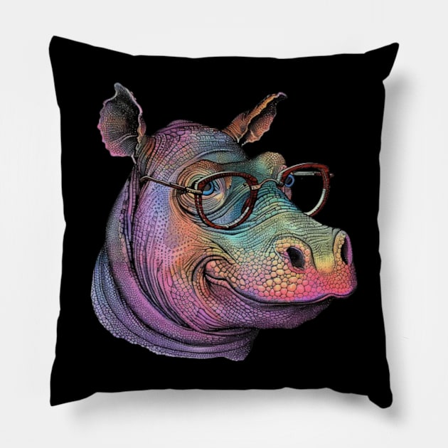 Hippo Wisdom Pillow by Carnets de Turig