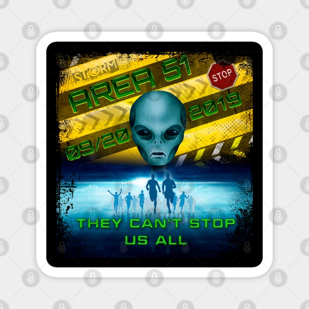 Storm Area 51, Alien,  Fun Run Magnet by TinymysticArts