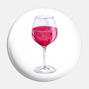 Red wine glass Pin