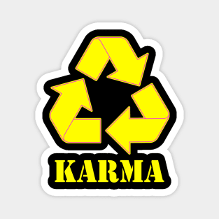 Karma Recycle Yellow Magnet