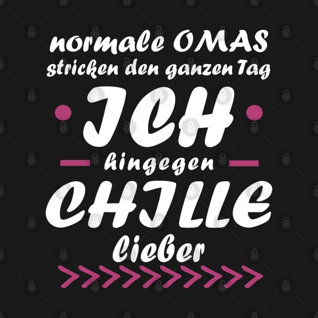 Chillen Oma Cool Rente Pension Muttertag Geschenk by FindYourFavouriteDesign