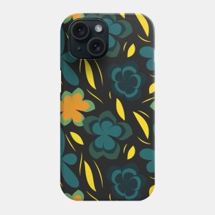 pattern with flowers and leaves Phone Case