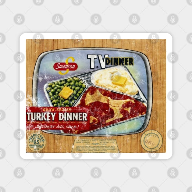 TV Dinner - Turkey Magnet by offsetvinylfilm