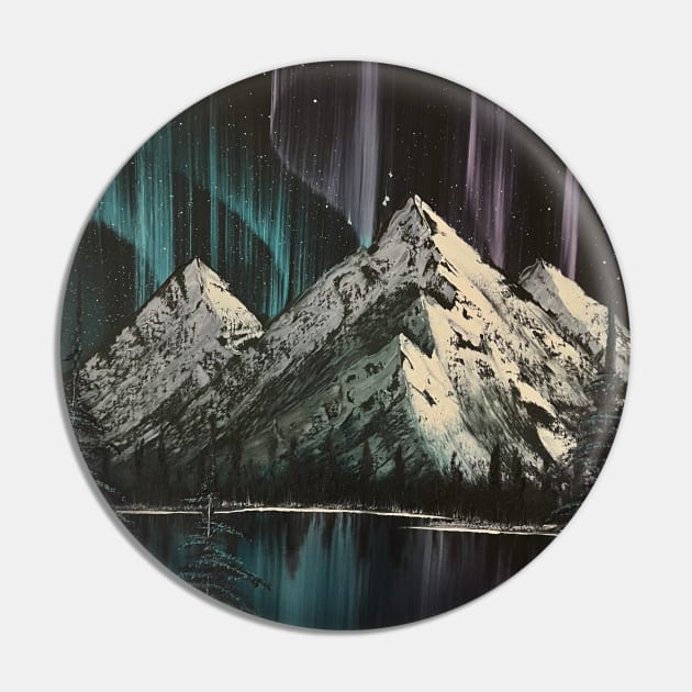 Teal and Purple Northern Lights Pin by J&S mason