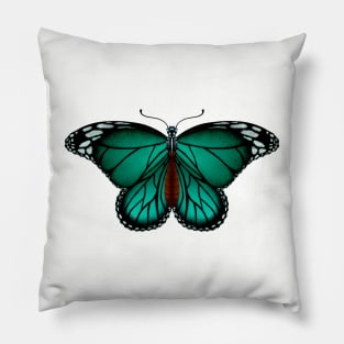 Teal Butterfly Pillow