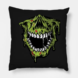 Zombie Monster Skull Head Pillow