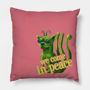 We come in peace - alien dog Pillow