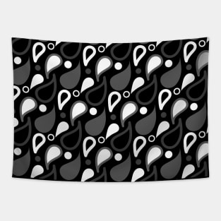 Black and white paisley pattern Tapestry