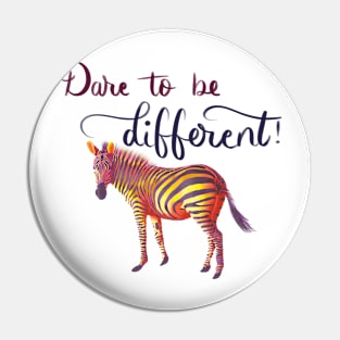 Dare to be Different - Yellow and purple Pin