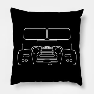 Austin Gipsy G2 1950s classic car white outline graphic Pillow