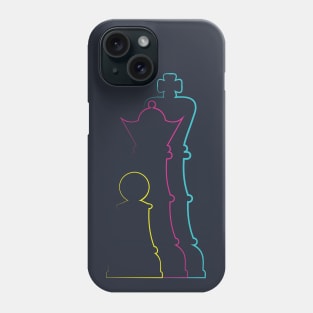 Colorful chess pieces Phone Case