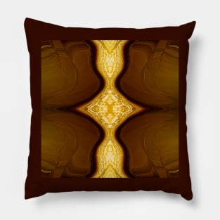 Tree Trunk Series - Golden and Brown 1 Pillow