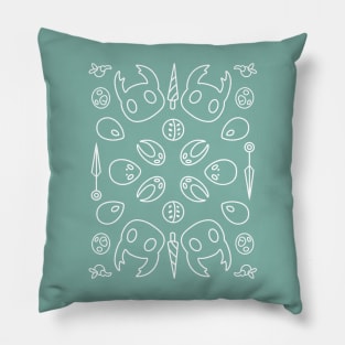 Hollow Knight in white print Pillow