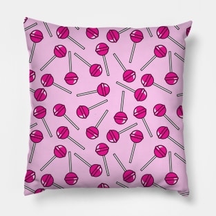 Pink Lollipops Pattern Pillow