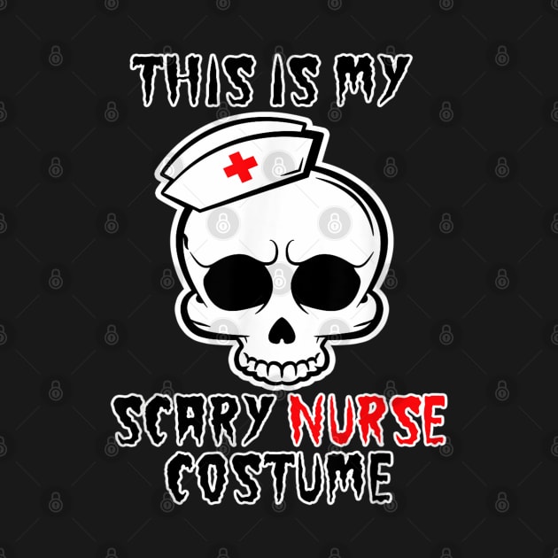 Halloween Scary Nurse Costume Skull Women Girls Gi by Christyn Evans