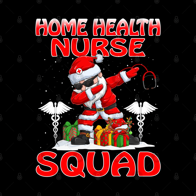 Christmas Home Health Nurse Squad Reindeer Pajama Dabing Santa by intelus