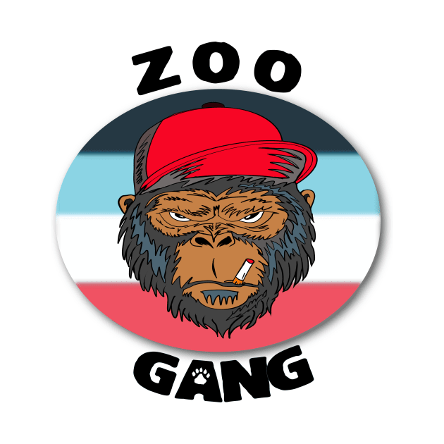 Angry monkey smokin - zoo gang by chrstdnl