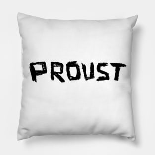 French Writer Name Font: Proust in Hand Writing Pillow