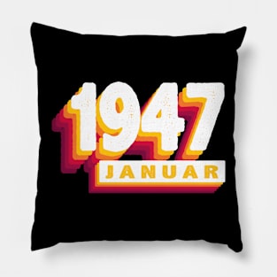 Januar 1947 0 77 Jahren Mann Frau Geburtstag Pillow