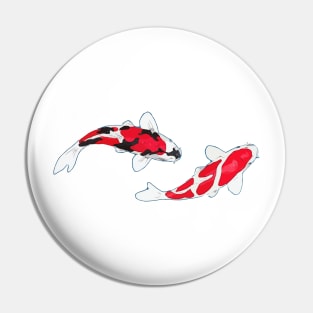 Koi Fish | Kuhaku Showa Sanke Pin