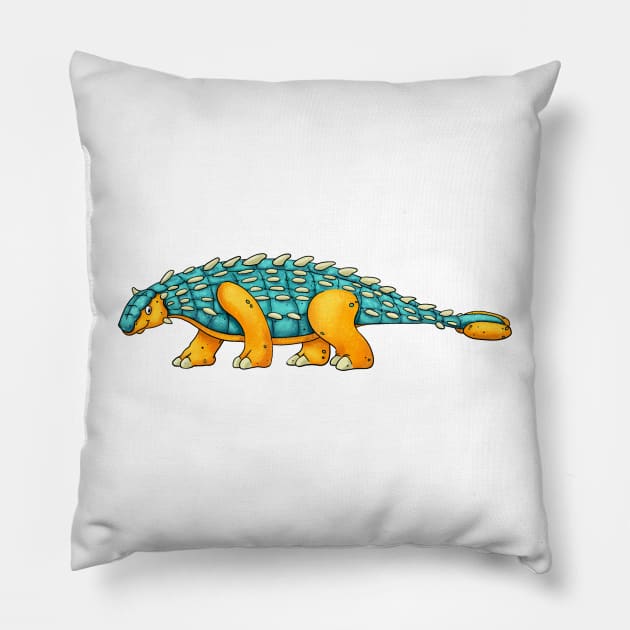 Ankylosaurus Pillow by Rowena Aitken