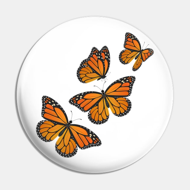 Monarch Butterflies Pin by Melon Street