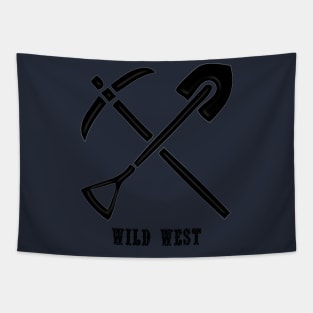 Western Era - Wild West Pick Axe and Shovel Tapestry