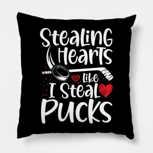 Stealing Hearts Like I Steal Pucks - Hockey Pillow