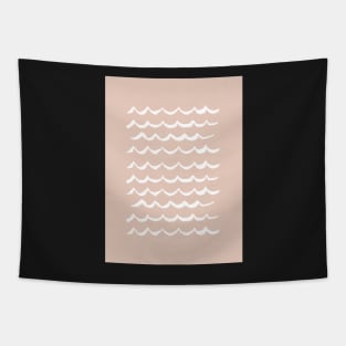 Blush Pink Wave Pattern Tapestry