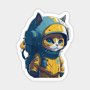 Cat Astronaut Space Astronaut Costume Magnet