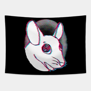 Tripped Out Rat (Glitched Version) Tapestry