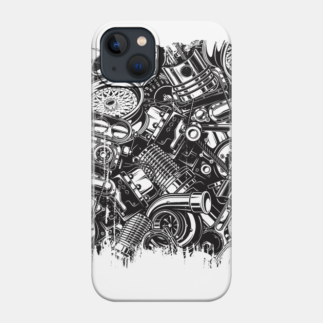 Car Parts Collage Design - Cars - Phone Case