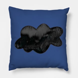 Cloud shape in black and grey Pillow