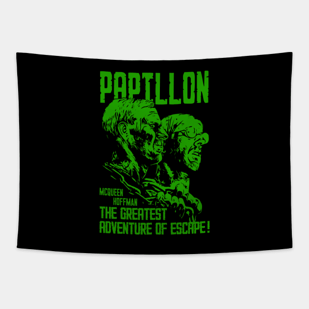 Papillon movie poster Tapestry by ArtMofid