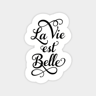 La vie est belle, life is beautiful Magnet