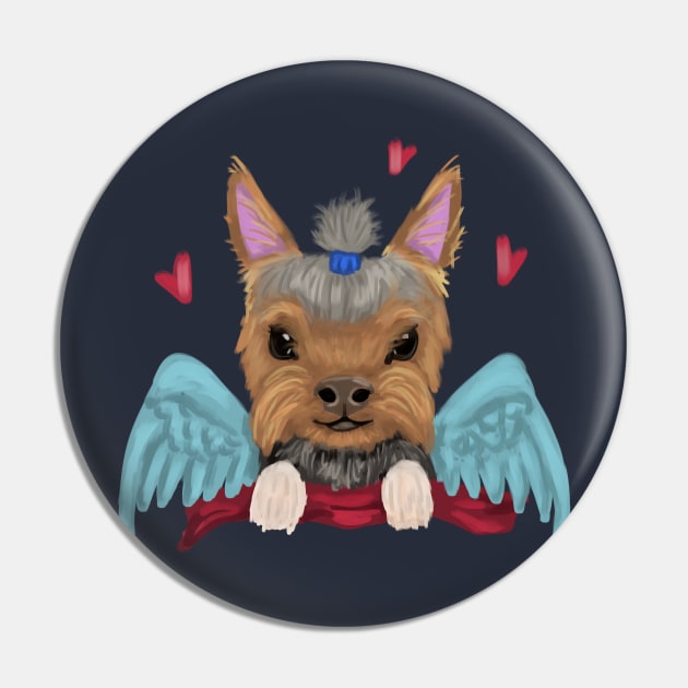 Angel yorkie Pin by Antiope