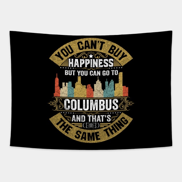 Columbus City Ohio State USA Flag Native American Tapestry by BestSellerDesign