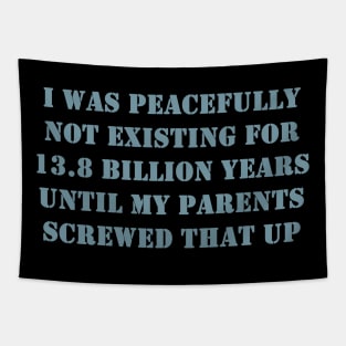 I Was peacefully not existing for 13.8 billion years Tapestry