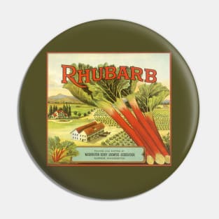 Vintage Rhubarb Crate Label Pin