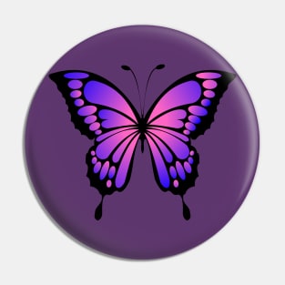 Ombré butterfly - blue purple Pin