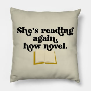 Reading Novel Pun Pillow